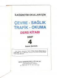 1990's İlkokul 4.Sınıf Çevre-Sağlık-Trafik-Okuma Ders Kitabı NDR99834 - 2