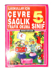 1990's İlkokul 5.Sınıf Çevre-Sağlık-Trafik-Okuma Ders Kitabı NDR99708 - 1