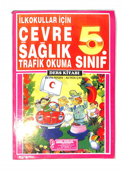 1990's İlkokul 5.Sınıf Çevre-Sağlık-Trafik-Okuma Ders Kitabı NDR99708 - 1