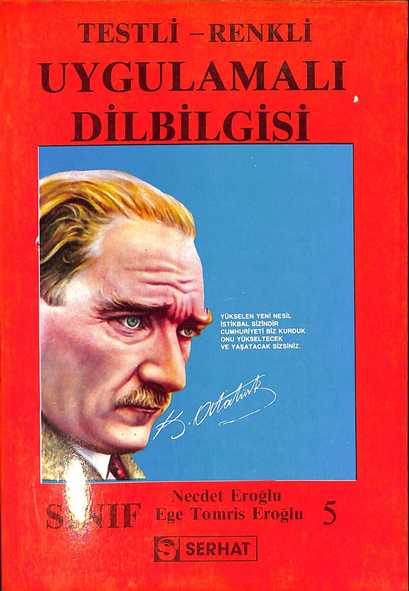 1990's İlkokul 5.Sınıf Testli-Renkli Uygulamalı Dil Bilgisi Ders Kitabı NDR99899 - 1