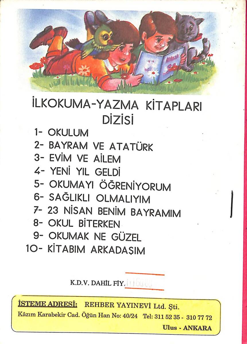 1990's İlkokuma-Yazma Dizisi 1 Okulum Sınıf 1 NDR100020 - 3