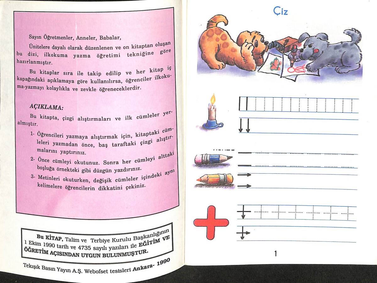 1990's İlkokuma-Yazma Dizisi 1 Okulum Sınıf 1 NDR101150 - 2