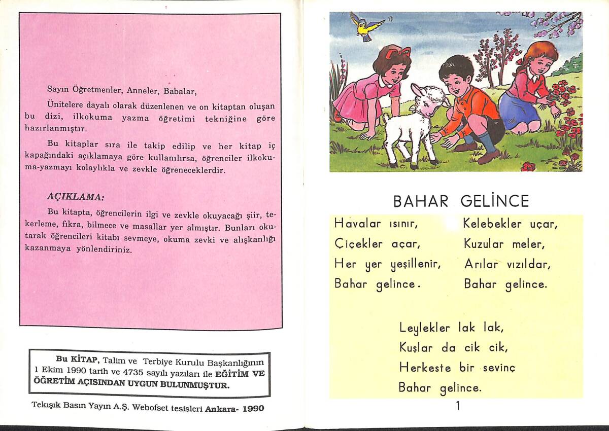 1990's İlkokuma-Yazma Dizisi 10 Kitabım Arkadaşım Sınıf 1 NDR100011 - 2