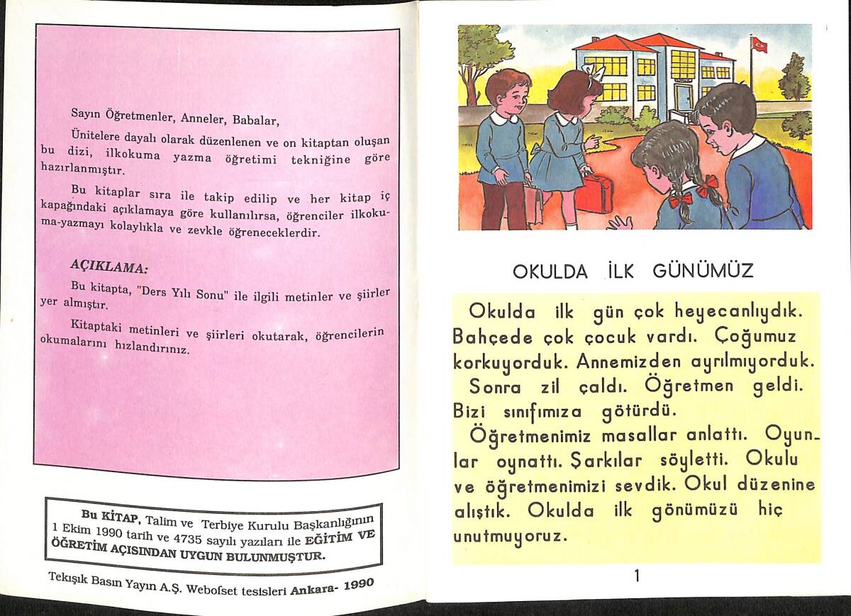 1990's İlkokuma-Yazma Dizisi 8 Okul Biterken Sınıf 1 NDR101153 - 2