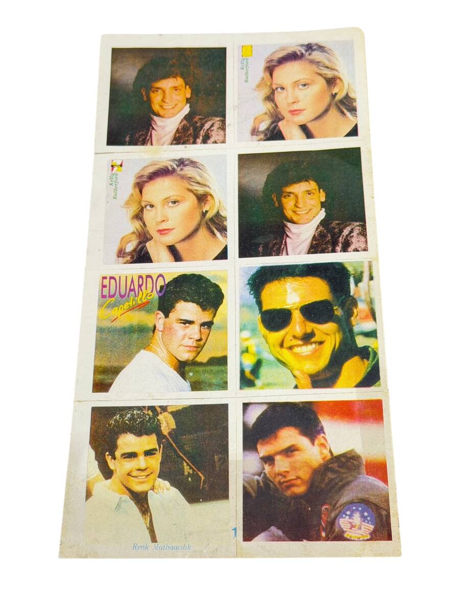 1990's Kelly Rutherford, Tom Cruise, Mc Hammer 8'li Sticker Çıkartma AKS2030 - 1