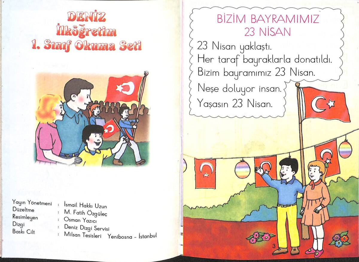 1990's Kolay Okuma Serisi Bizim Bayramımız 23 Nisan 1.Sınıf Sayı: 7 NDR100004 - 2