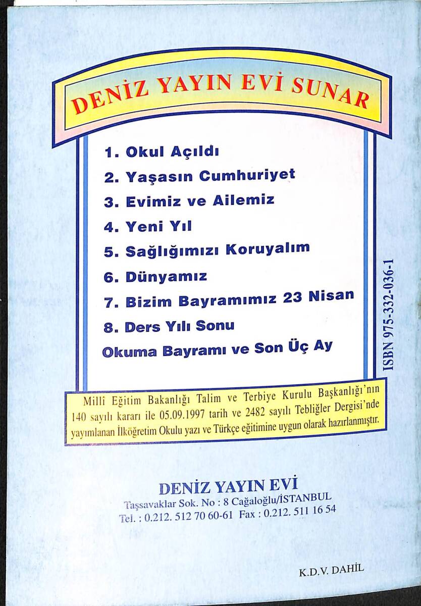 1990's Kolay Okuma Serisi Ders Yılı Sonu 1.Sınıf Sayı: 8 NDR100003 - 3