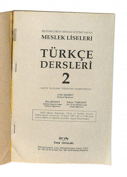 1990's Lise 2.Sınıf Türkçe Dersleri Kitabı NDR99798 - 2