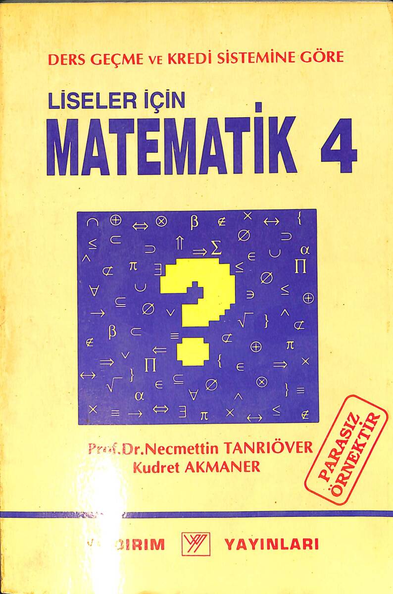 1990's Liseler İçin Matematik 4.Sınıf Ders Kitabı NDR99895 - 4