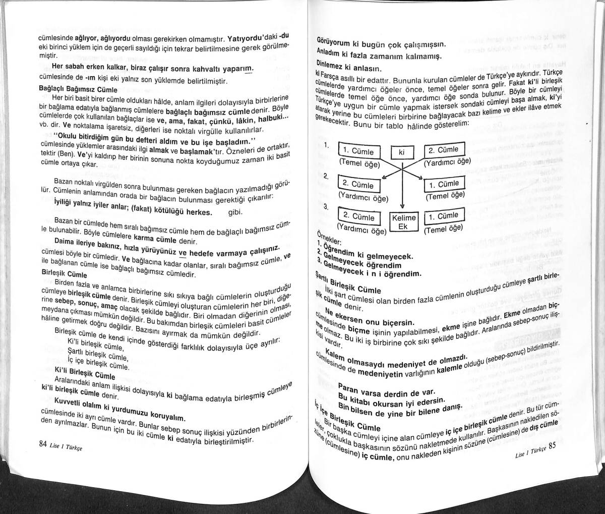1990's Meslek Liseleri İçin 1.Sınıf Türkçe Ders Kitabı NDR99883 - 2
