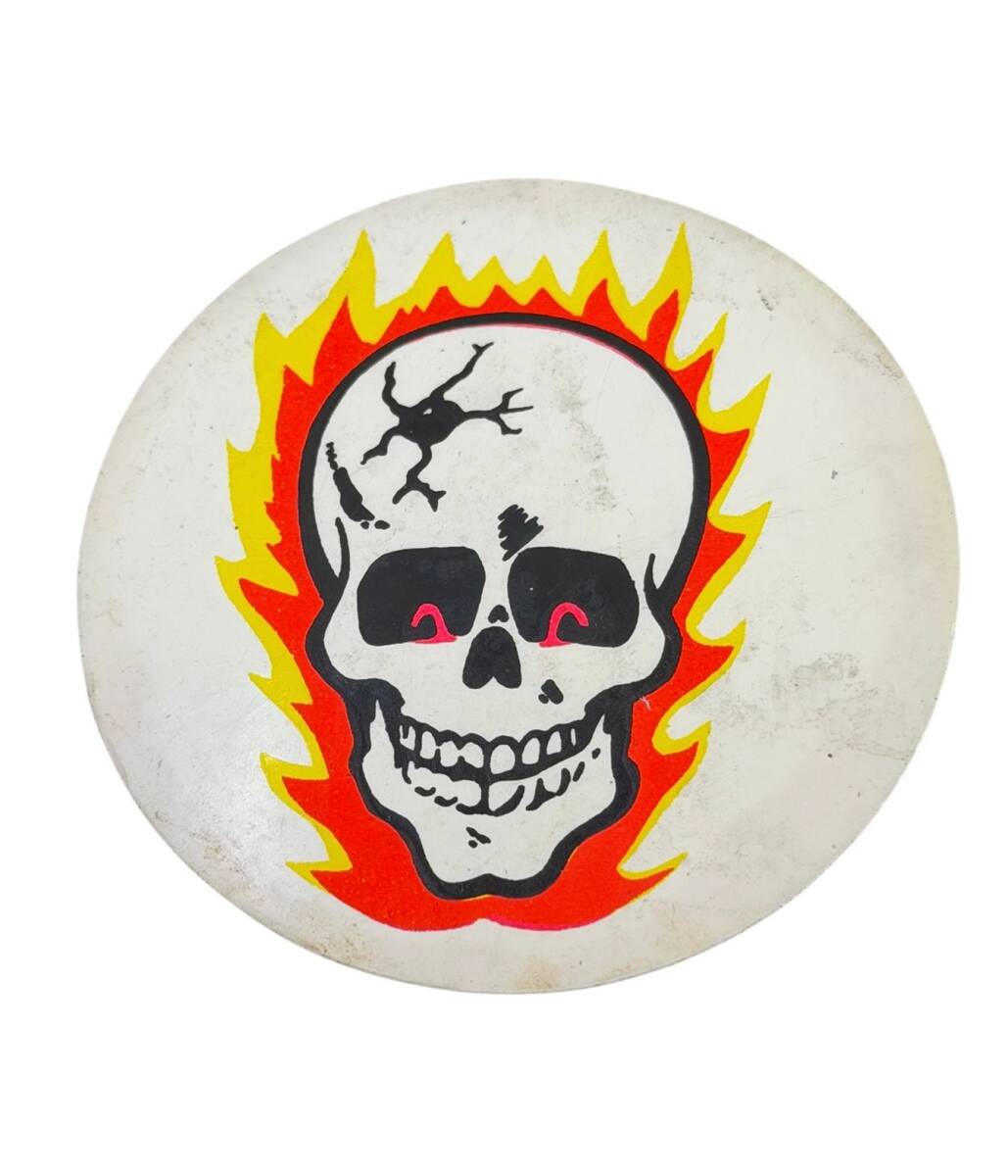 1990's Metal&Punk Stil Alevli Kuru Kafa Sticker Çıkartma AKS2068 - 1