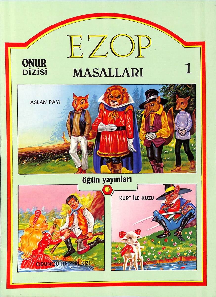1990's Onur Dizisi 1 - Ezop Masalları Serisi Aslan Payı-Kurt İle Kuzu-Oduncu İle Peri Kızı NDR102025 - 1