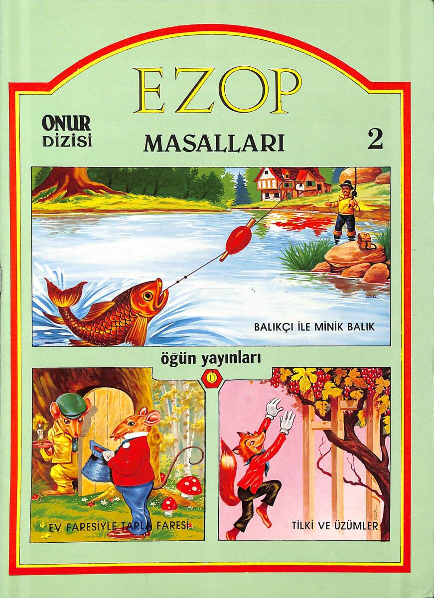 1990's Onur Dizisi 2 - Ezop Masalları Serisi Balıkçı İle Minik Balık-Ev Faresiyle Tarla Faresi-Tilki Ve Üzümler NDR102024 - 1