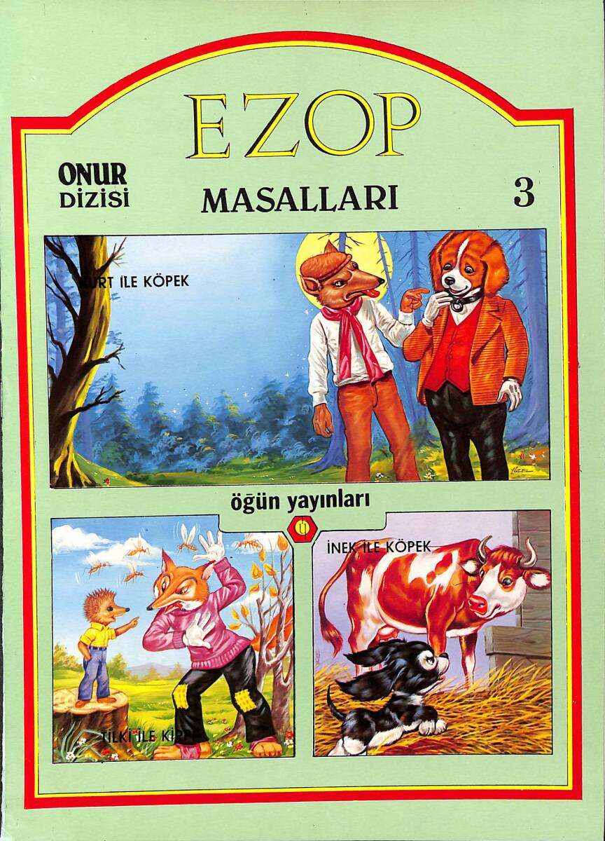 1990's Onur Dizisi 3 - Ezop Masalları Serisi Kurt İle Köpek-Tilki İle Kirpi-İnek İle Köpek NDR102023 - 1