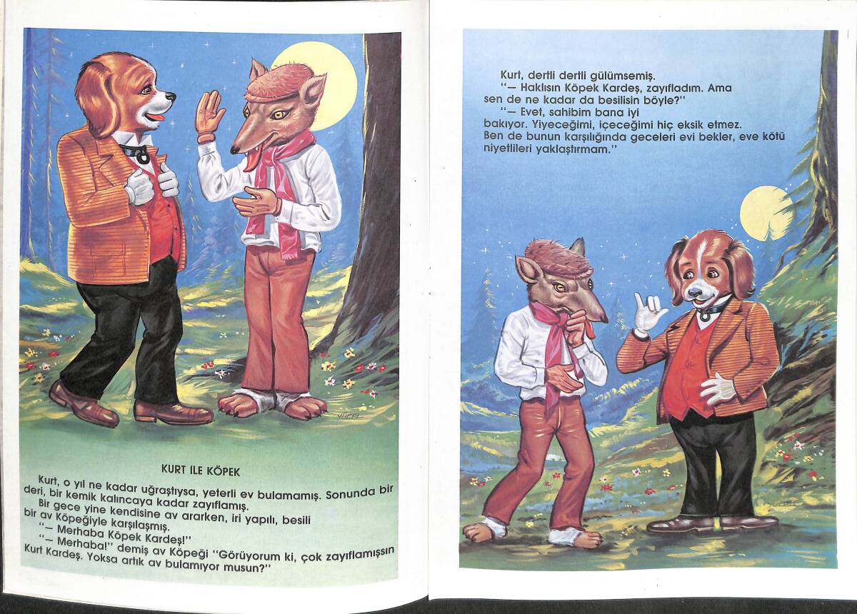 1990's Onur Dizisi 3 - Ezop Masalları Serisi Kurt İle Köpek-Tilki İle Kirpi-İnek İle Köpek NDR102023 - 2