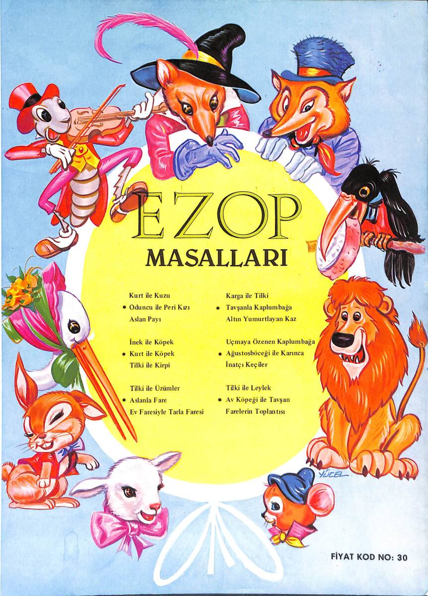 1990's Onur Dizisi 4 - Ezop Masalları Serisi Ağustos Böceği İle Karınca-İnatçı Keçiler-Uçmaya Özenen Kaplumbağa NDR100098 - 3