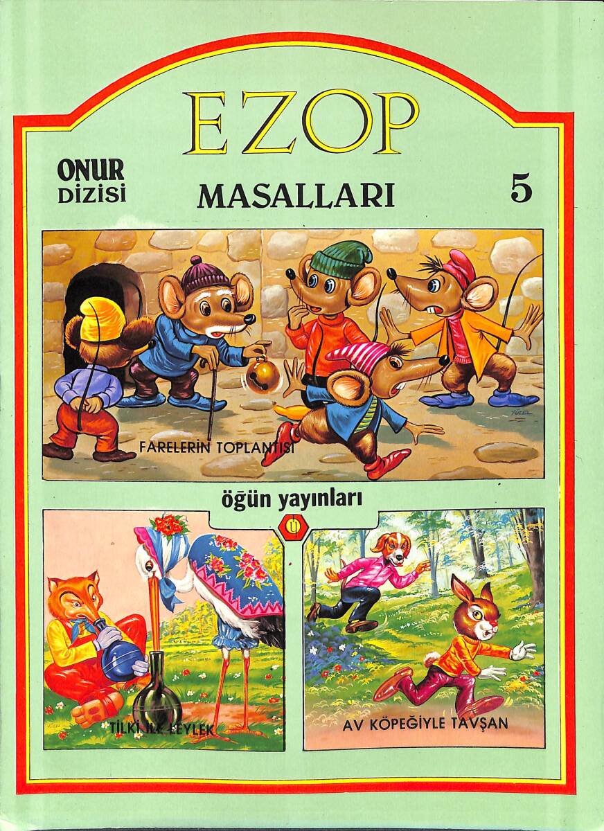 1990's Onur Dizisi 5 - Ezop Masalları Serisi Farelerin Toplantısı-Tilki İle Leylek-Av Köpeğiyle Tavşan NDR100097 - 1