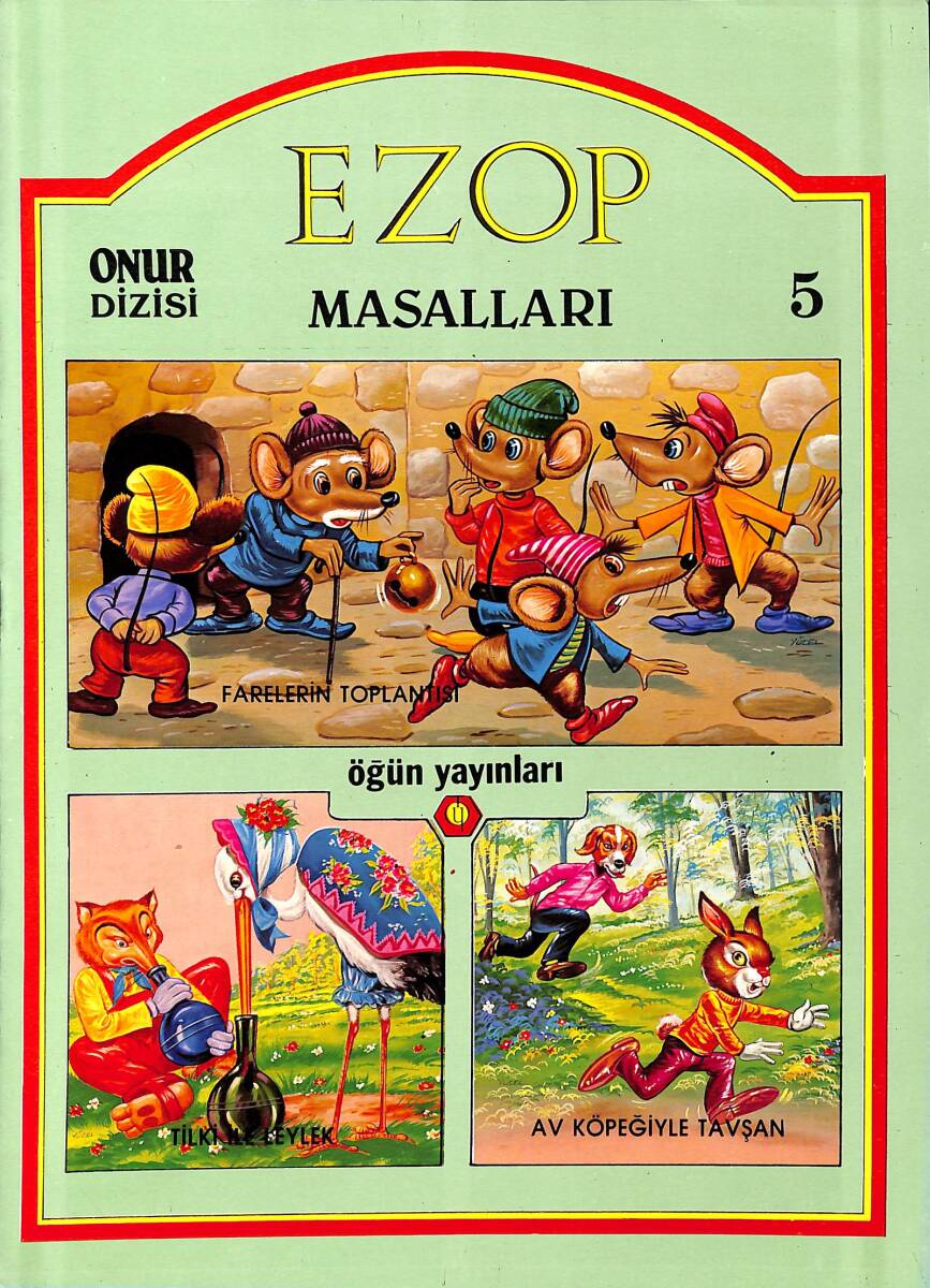 1990's Onur Dizisi 5 - Ezop Masalları Serisi Farelerin Toplantısı-Tilki İle Leylek-Av Köpeğiyle Tavşan NDR102021 - 1