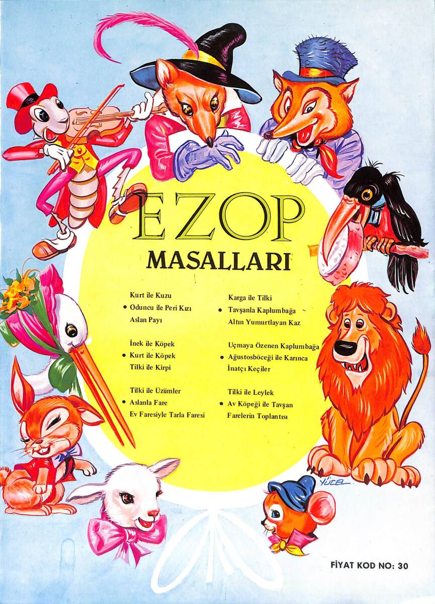 1990's Onur Dizisi 6 - Ezop Masalları Serisi Tavşanla Kaplumbağa-Karga İle Tilki-Altın Yumurtlayan Kaz NDR100096 - 3