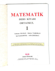 1990's Ortaokul 1.Sınıf Matematik Ders Kitabı NDR99762 - 2