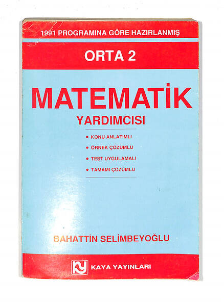 1990's Ortaokul 2.Sınıf Matematik Yardımcısı Kitabı NDR99739 - 1