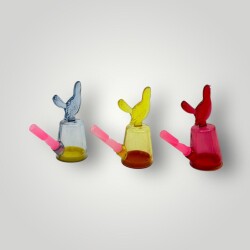 1990's Plâstik Horoz Formunda Oyuncak Sulu Düdük Lot AOB5078 - 2