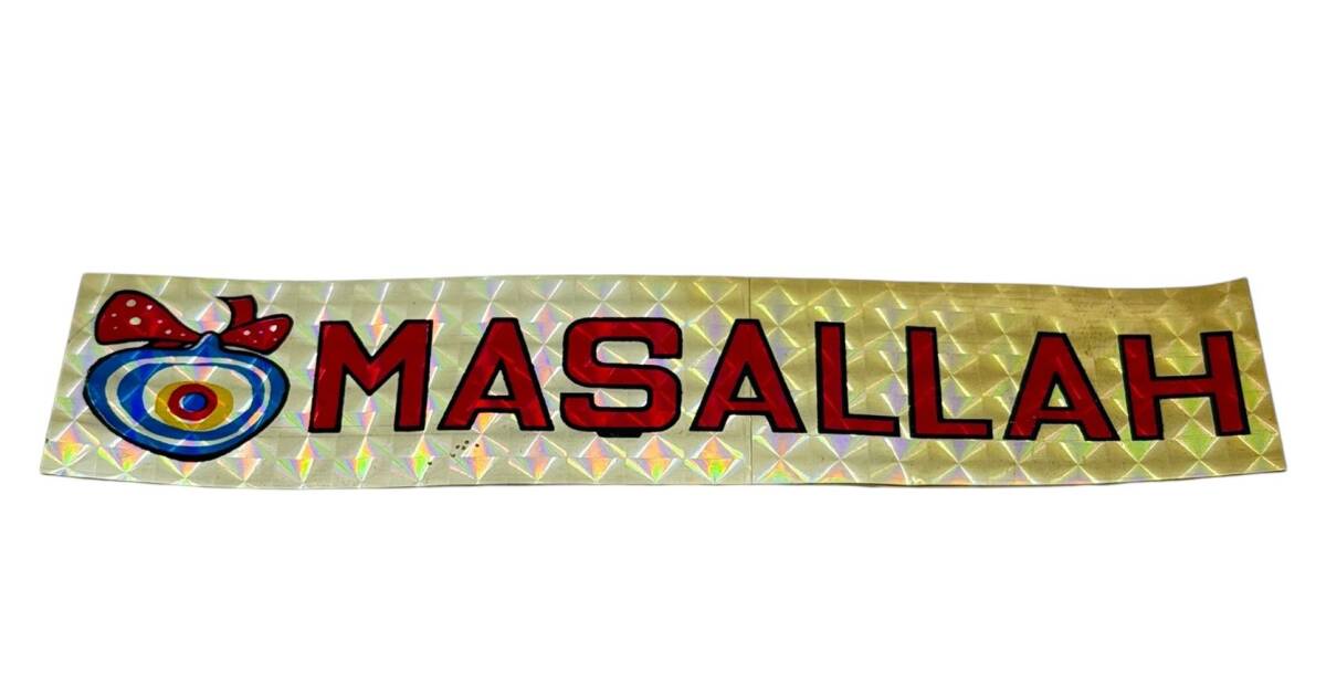 1990's Reflektörlü (Kedi Göz) Maşallah Sticker Çıkartma AKS1878 - 1
