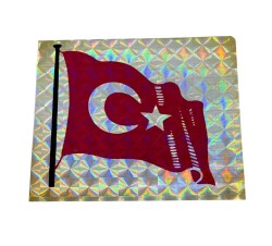 1990's Reflektörlü (Kedi Göz) Türk Bayrağı Retro Sticker Çıkartma AKS2186 - Gökçekoleksiyon