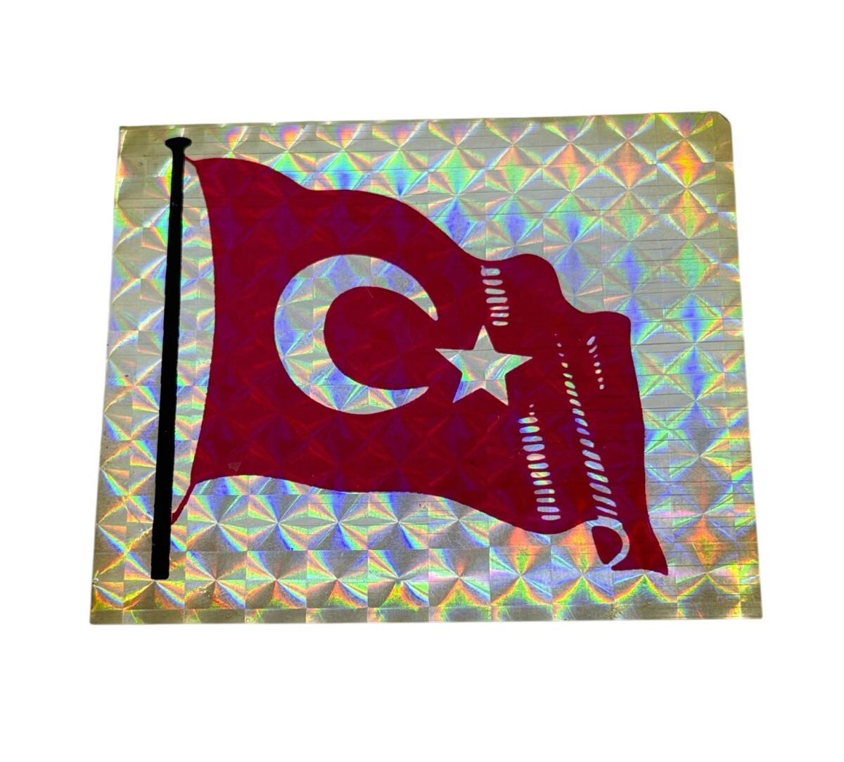 1990's Reflektörlü (Kedi Göz) Türk Bayrağı Retro Sticker Çıkartma AKS2186 - 1