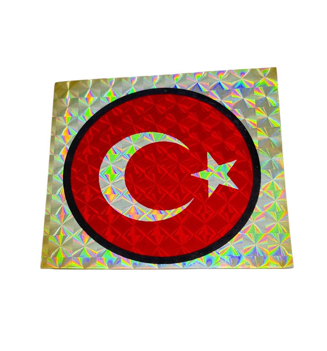 1990's Reflektörlü (Kedi Göz) Türk Bayrağı Sticker Çıkartma AKS1899 - 1