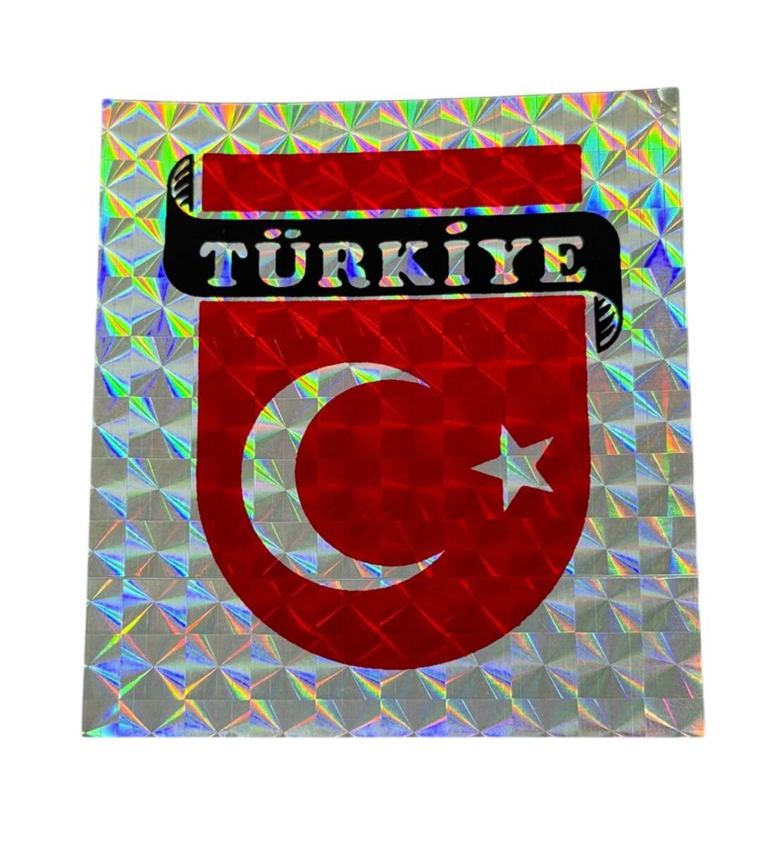 1990's Reflektörlü (Kedi Göz) Türkiye Bayrağı Sticker Çıkartma AKS2007 - 1