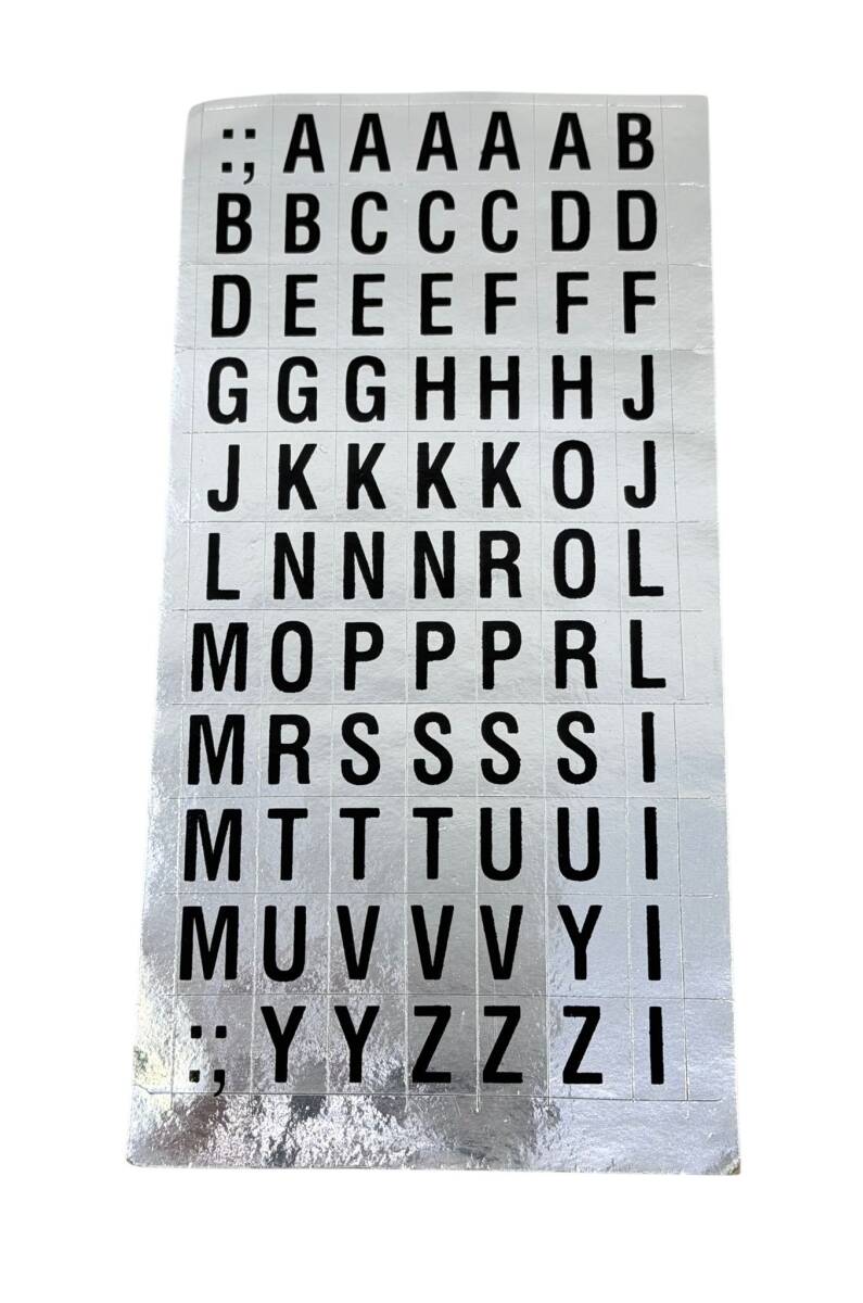1990's Retro Alfabe Sticker Çıkartma AKS2176 - 1