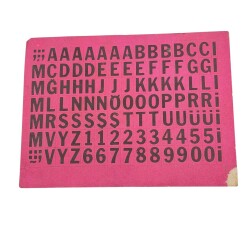 1990's Retro Alfabe&Sayı Sticker Çıkartma AKS2162 - Gökçekoleksiyon