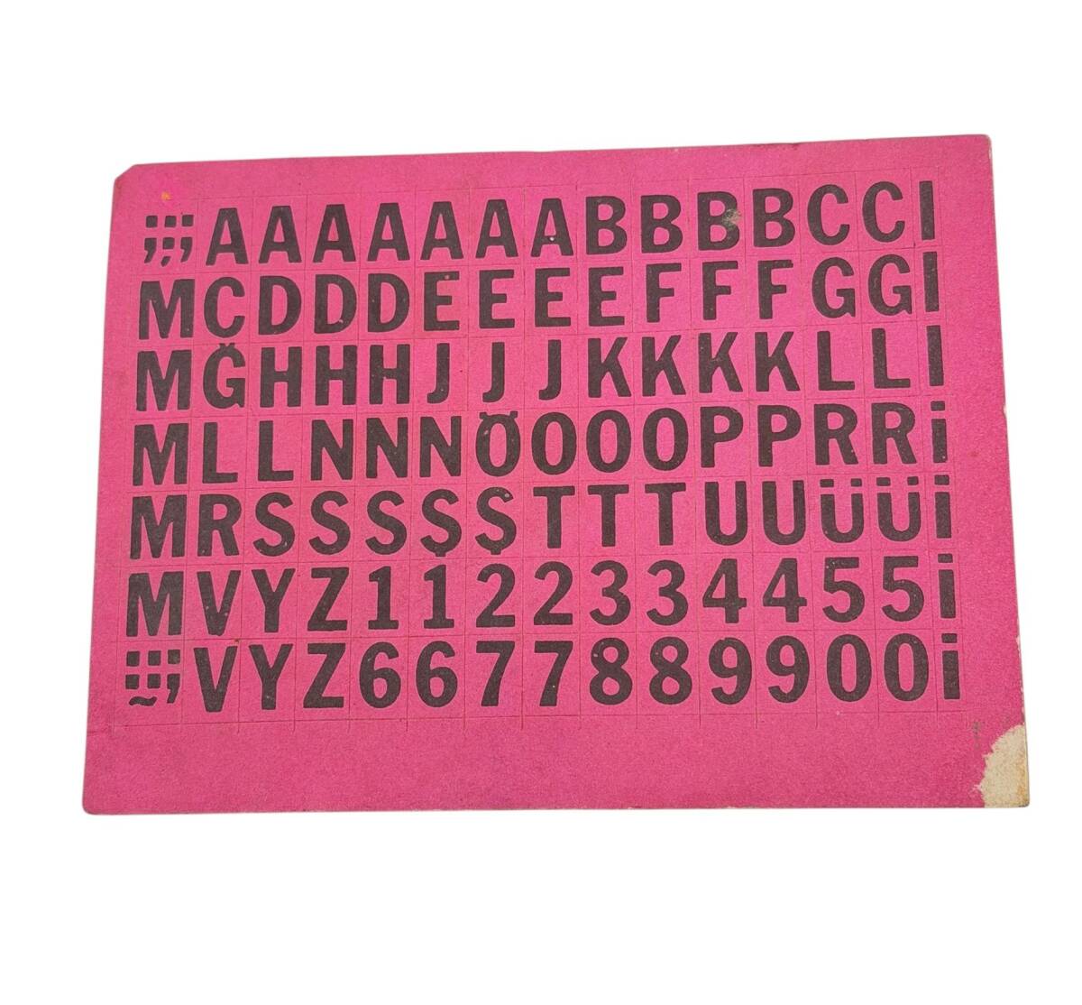 1990's Retro Alfabe&Sayı Sticker Çıkartma AKS2162 - 1