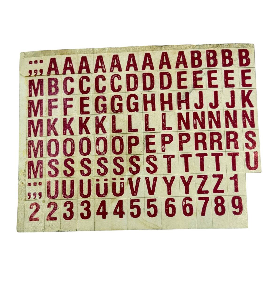 1990's Retro Alfabe&Sayı Sticker Çıkartma AKS2165 - 1