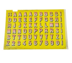 1990's Retro Alfabe&Sayı Sticker Çıkartma AKS2168 - Gökçekoleksiyon