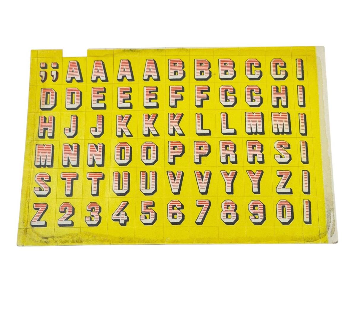 1990's Retro Alfabe&Sayı Sticker Çıkartma AKS2168 - 1