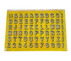 1990's Retro Alfabe&Sayı Sticker Çıkartma AKS2169 - Gökçekoleksiyon