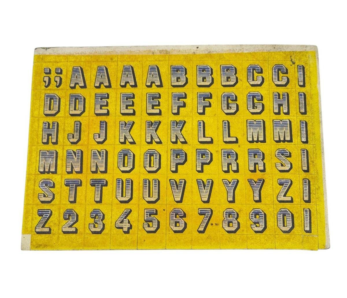 1990's Retro Alfabe&Sayı Sticker Çıkartma AKS2169 - 1