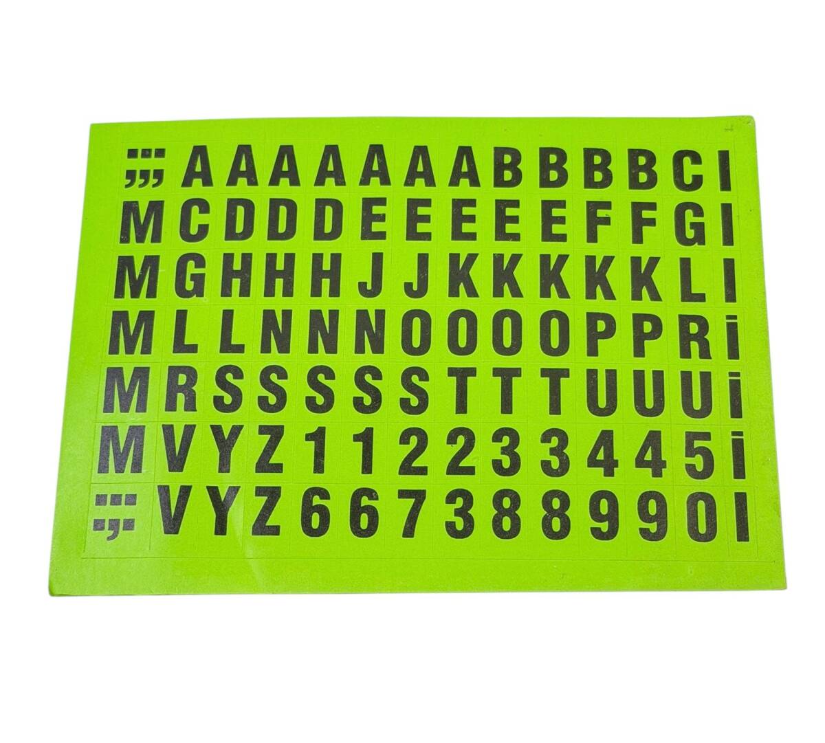 1990's Retro Alfabe&Sayı Sticker Çıkartma AKS2172 - 1