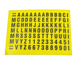 1990's Retro Alfabe&Sayı Sticker Çıkartma AKS2173 - Gökçekoleksiyon