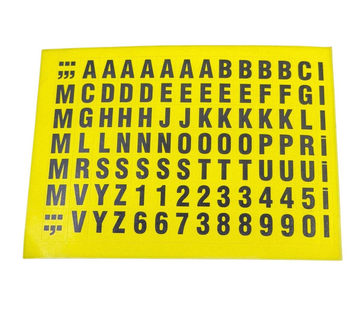1990's Retro Alfabe&Sayı Sticker Çıkartma AKS2173 - 1