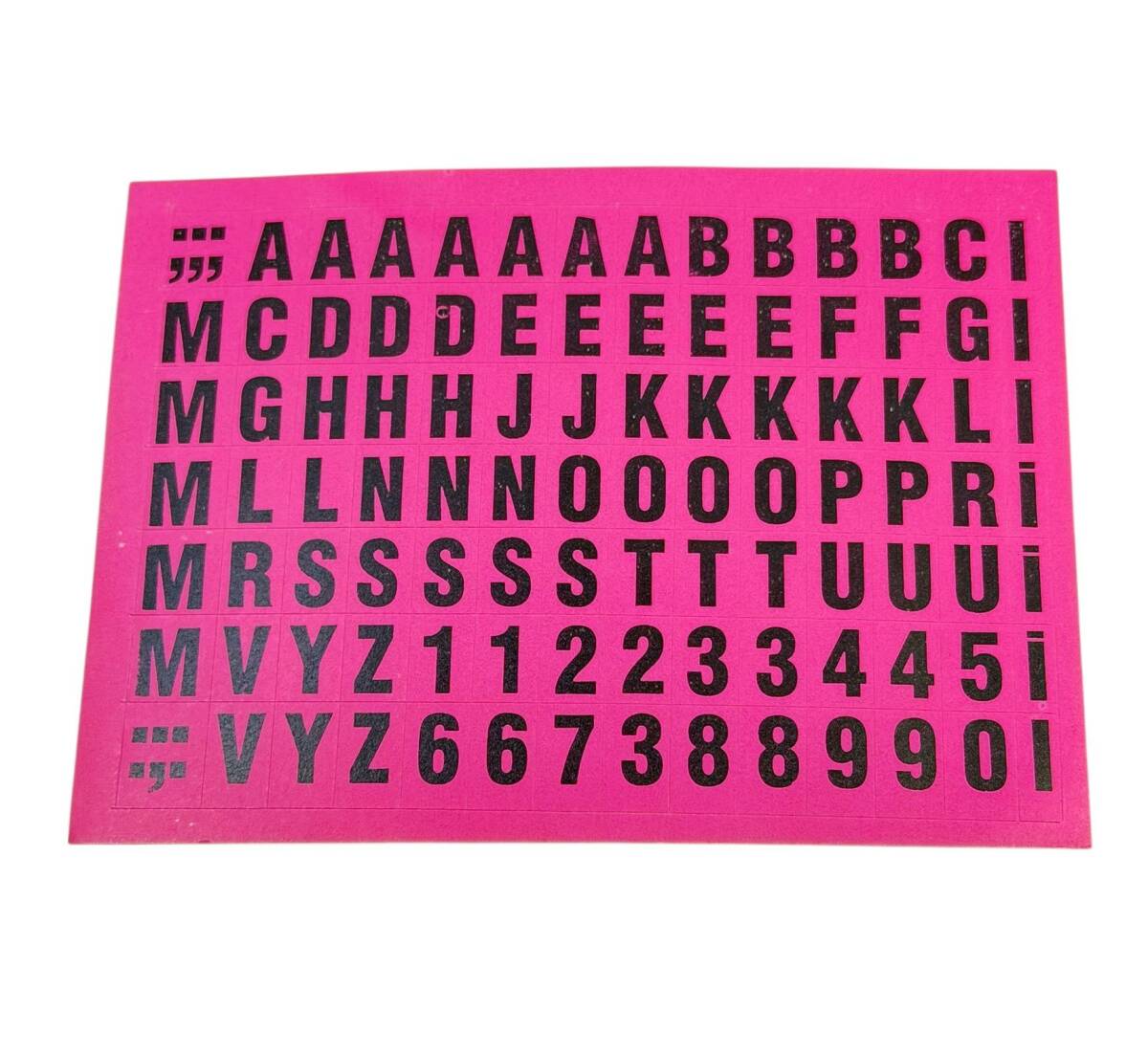 1990's Retro Alfabe&Sayı Sticker Çıkartma AKS2174 - 1