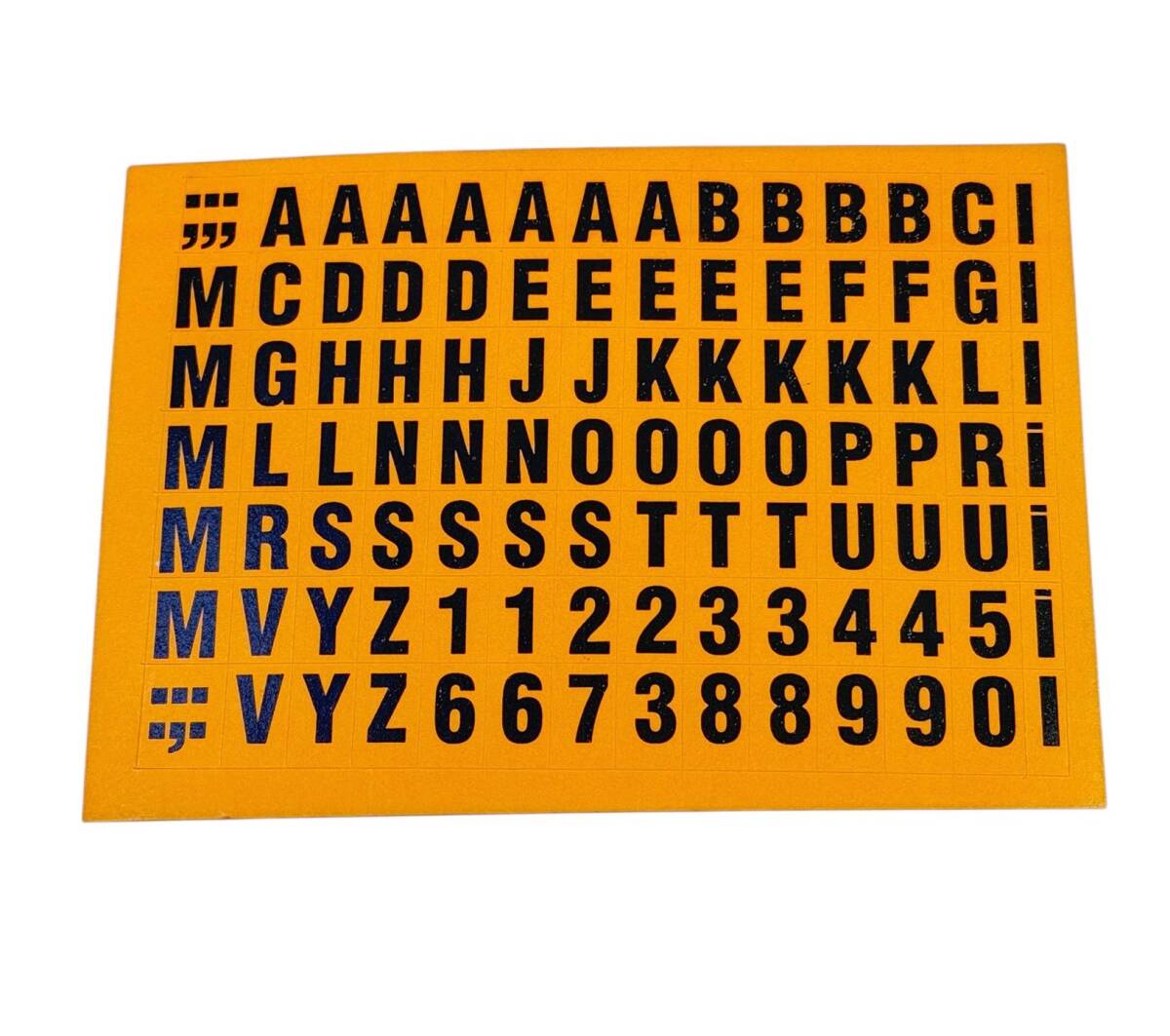 1990's Retro Alfabe&Sayı Sticker Çıkartma AKS2175 - 1