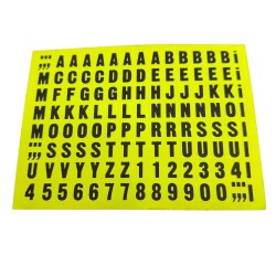 1990's Retro Alfabe&Sayı Sticker Çıkartma AKS2177 - Gökçekoleksiyon