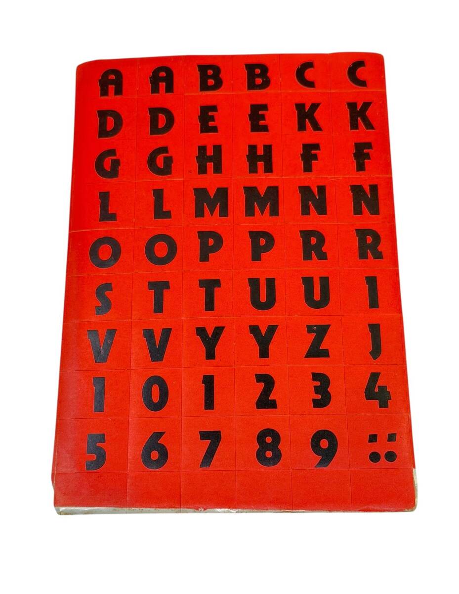 1990's Retro Alfabe&Sayı Sticker Çıkartma AKS2178 - 1