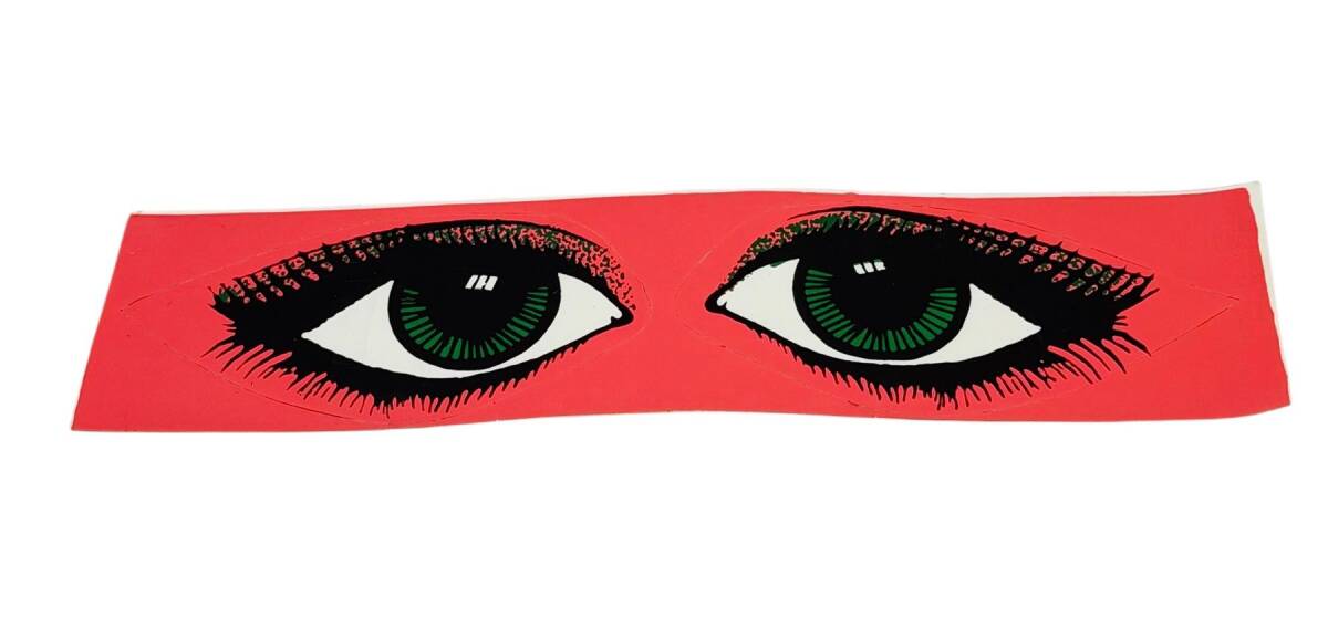 1990's Retro Yeşil Göz Sticker Çıkartma AKS2149 - 1