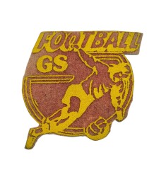 1990's Sarı-Kırmızı Kumaş Eski Çanta Arması AKS2145 - Gökçekoleksiyon