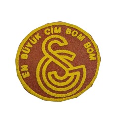 1990's Sarı-Kırmızı Kumaş Eski Çanta Arması AKS2146 - Gökçekoleksiyon