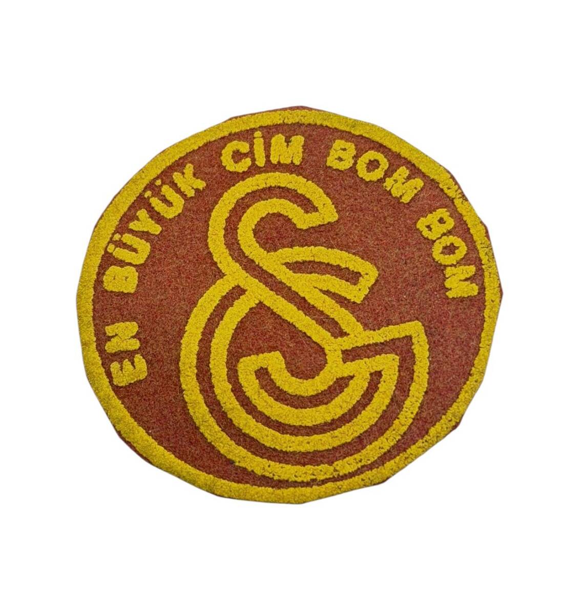 1990's Sarı-Kırmızı Kumaş Eski Çanta Arması AKS2146 - 1